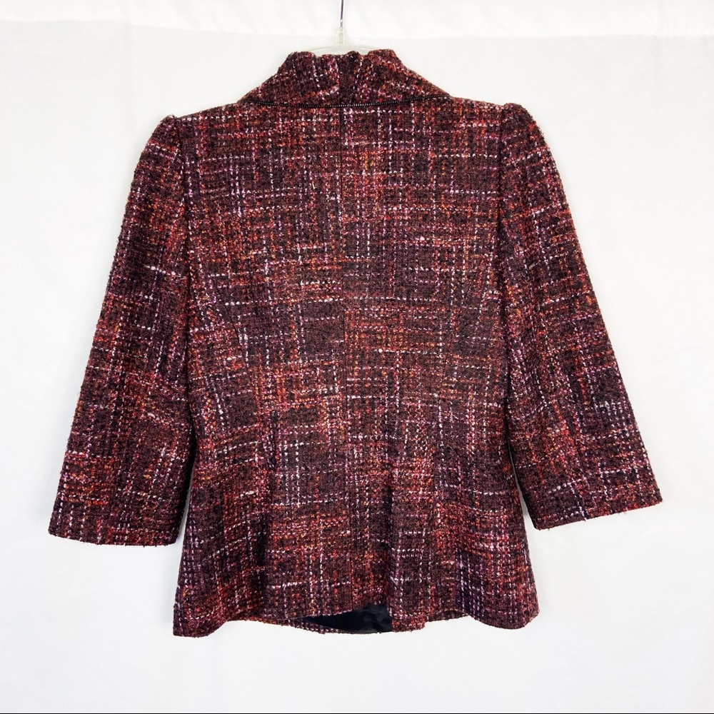 Classiques Entier red & black tweed jacket S - Picture 2 of 9